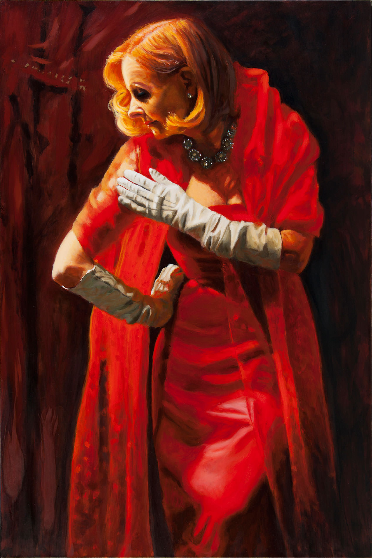 "Femme En Tulle Rouge" by Tom Mason